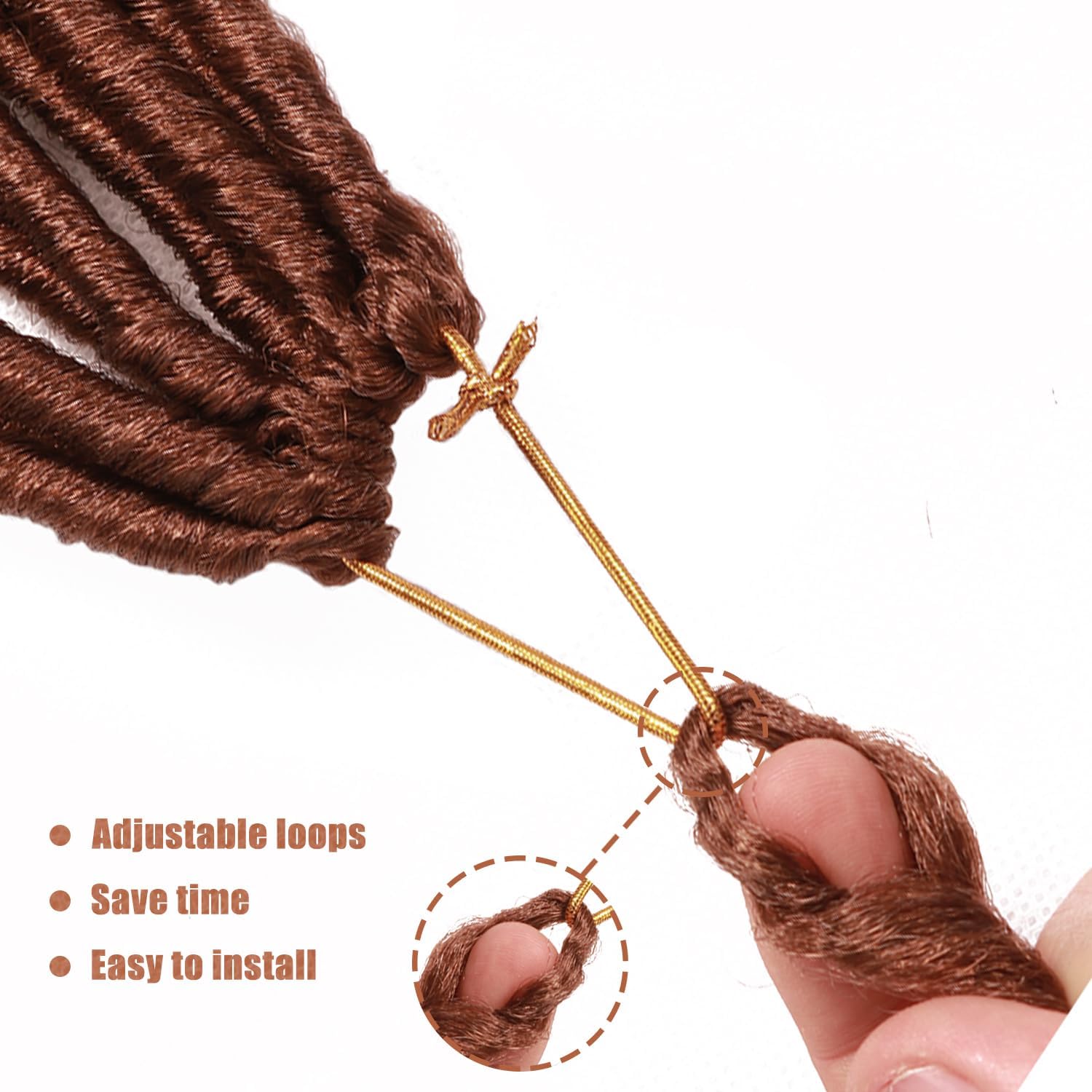 Faux Locks Crochet Braids - Soft Locs 45,7cm, 8pcs, bouclés