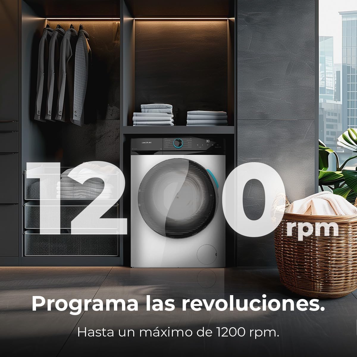 Cecotec - Bolero DressCode 8Kg 1200tr/min 11 programmes - Inverter