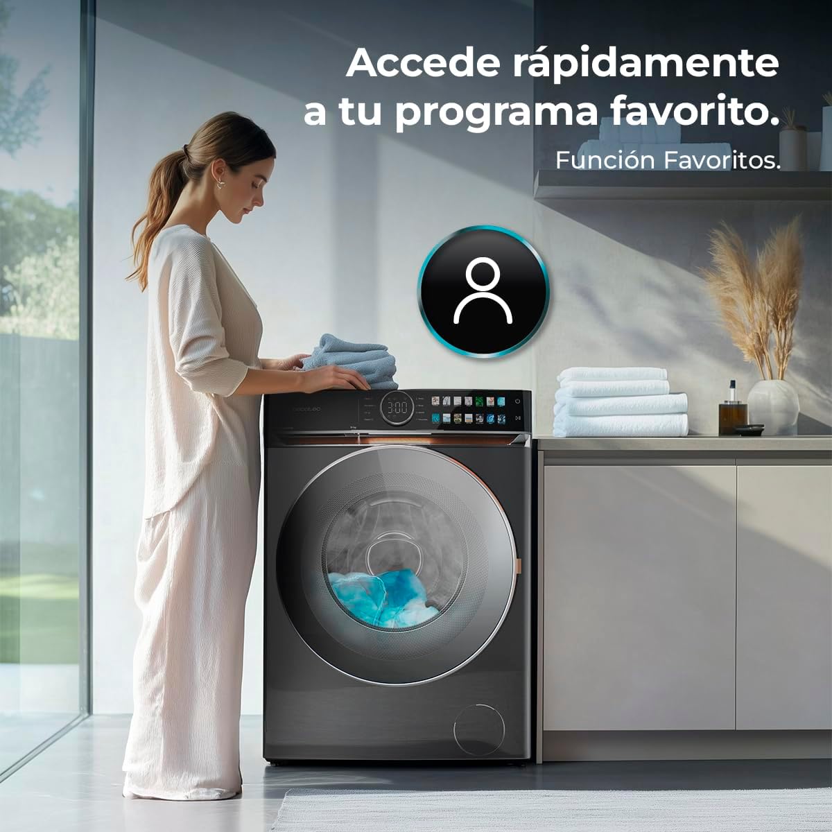 Cecotec - lave-linge - capacité 8 kg, 1400 tr/min, classe A