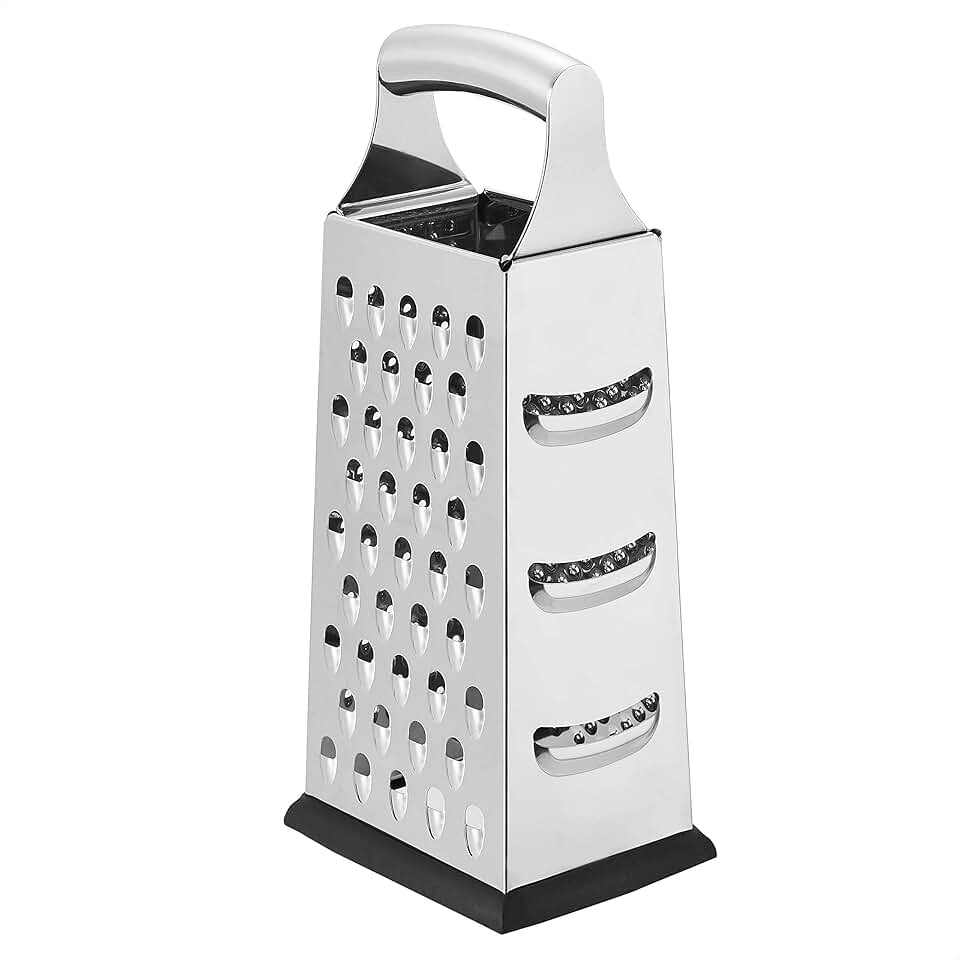maxxi-dealz Basics - Râpe à fromage 4 côtés - 22,8 cm - inox, base antidérapante