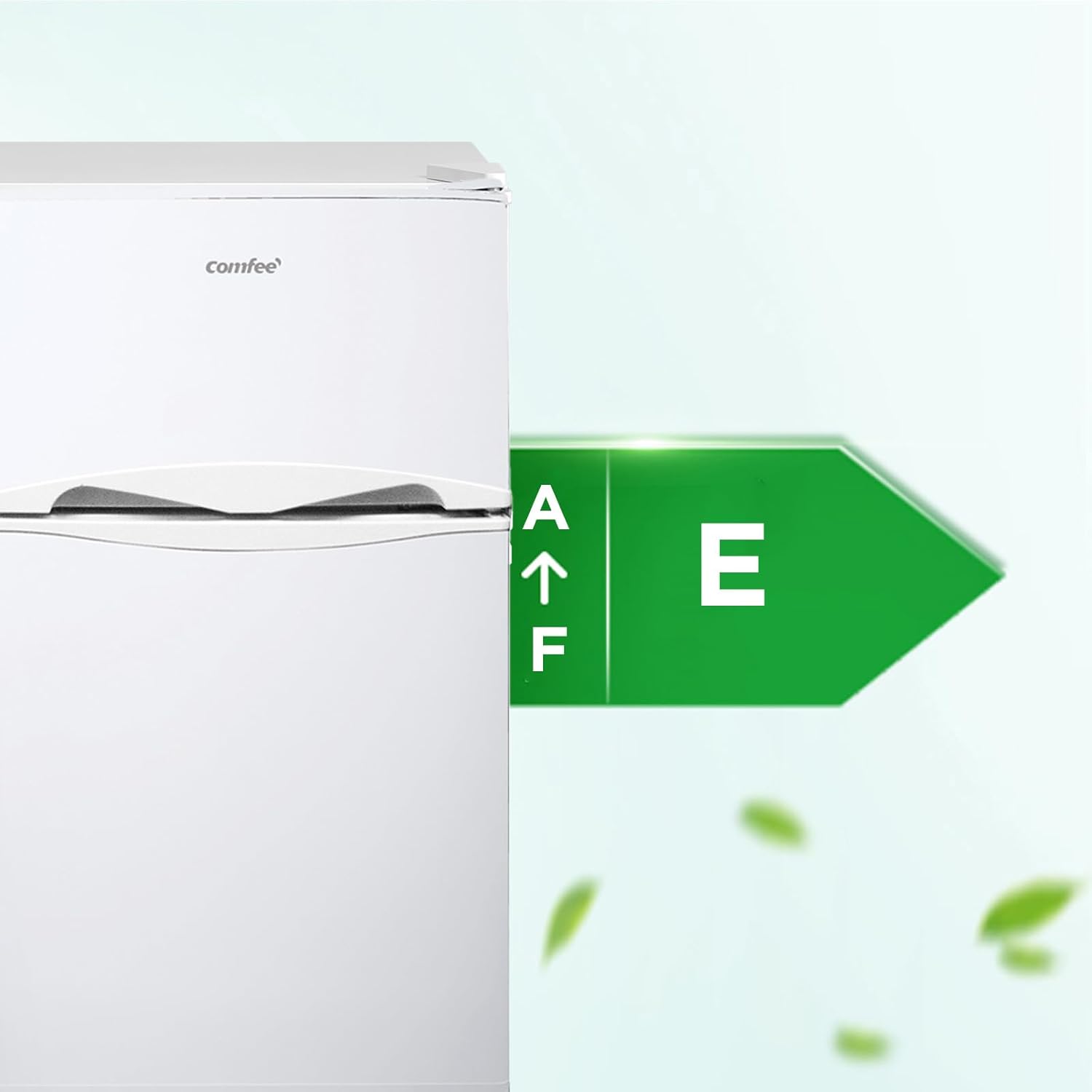 COMFEE' - réfrigérateur congélateur 87L - éclairage, étagères amovibles, portes réversibles, thermostat réglable - RCT87