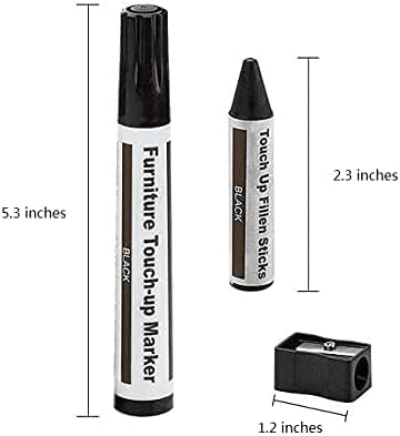 Marqueurs de réparation bois - 21 pièces - retouche meubles, cire, aiguiseur