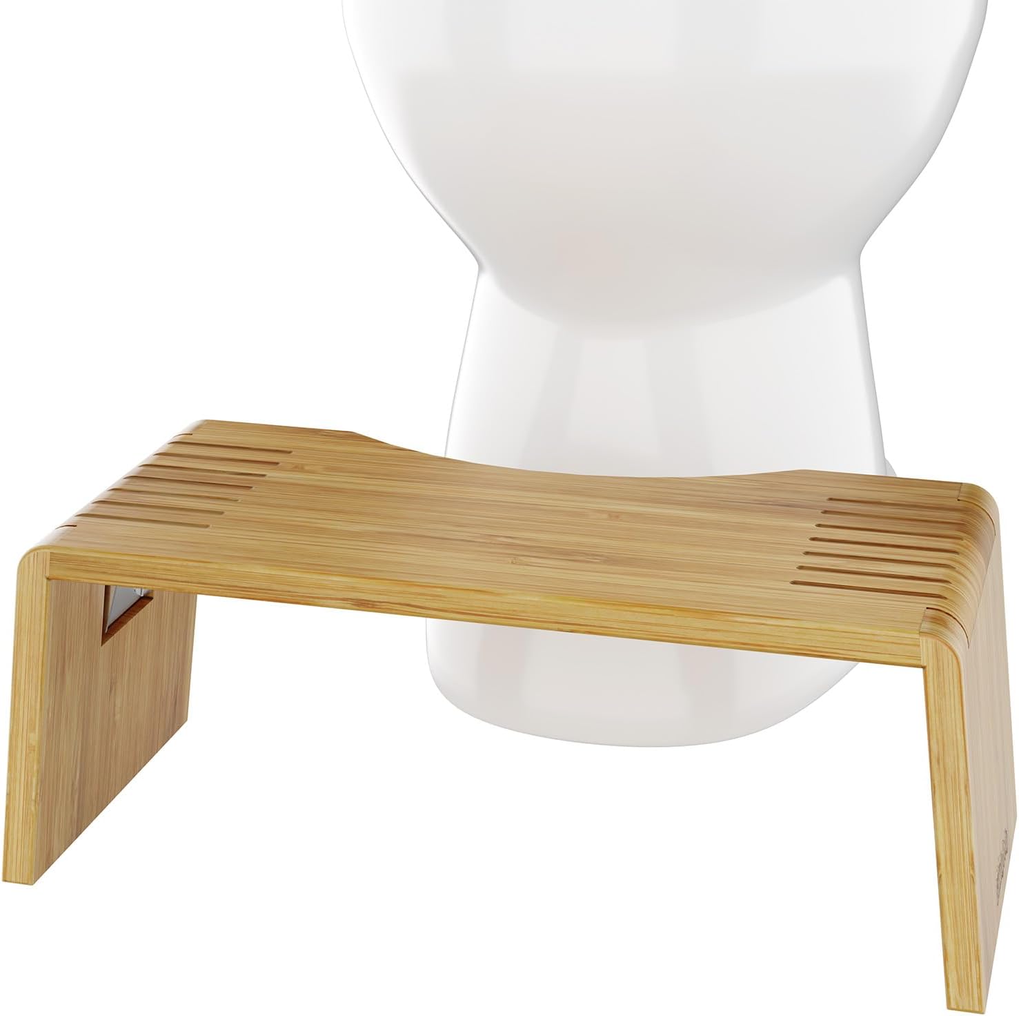 Squatty Potty - Oslo Pliante - 7 pouces - tabouret bambou pliable, brun