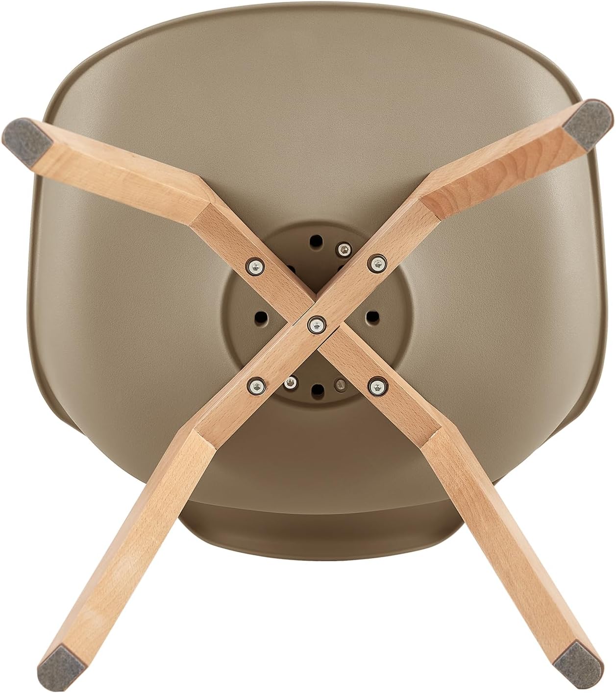 EGGREE - chaises scandinaves lot de 8 - pieds bois - assise rembourrée