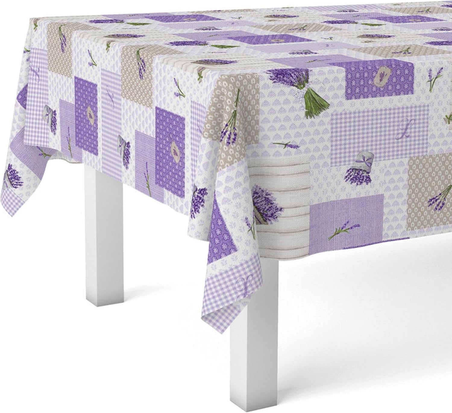 Nappe en toile cirée - rectangulaire 250x140 cm - anti-taches, imperméable, facile à entretenir, style Provence