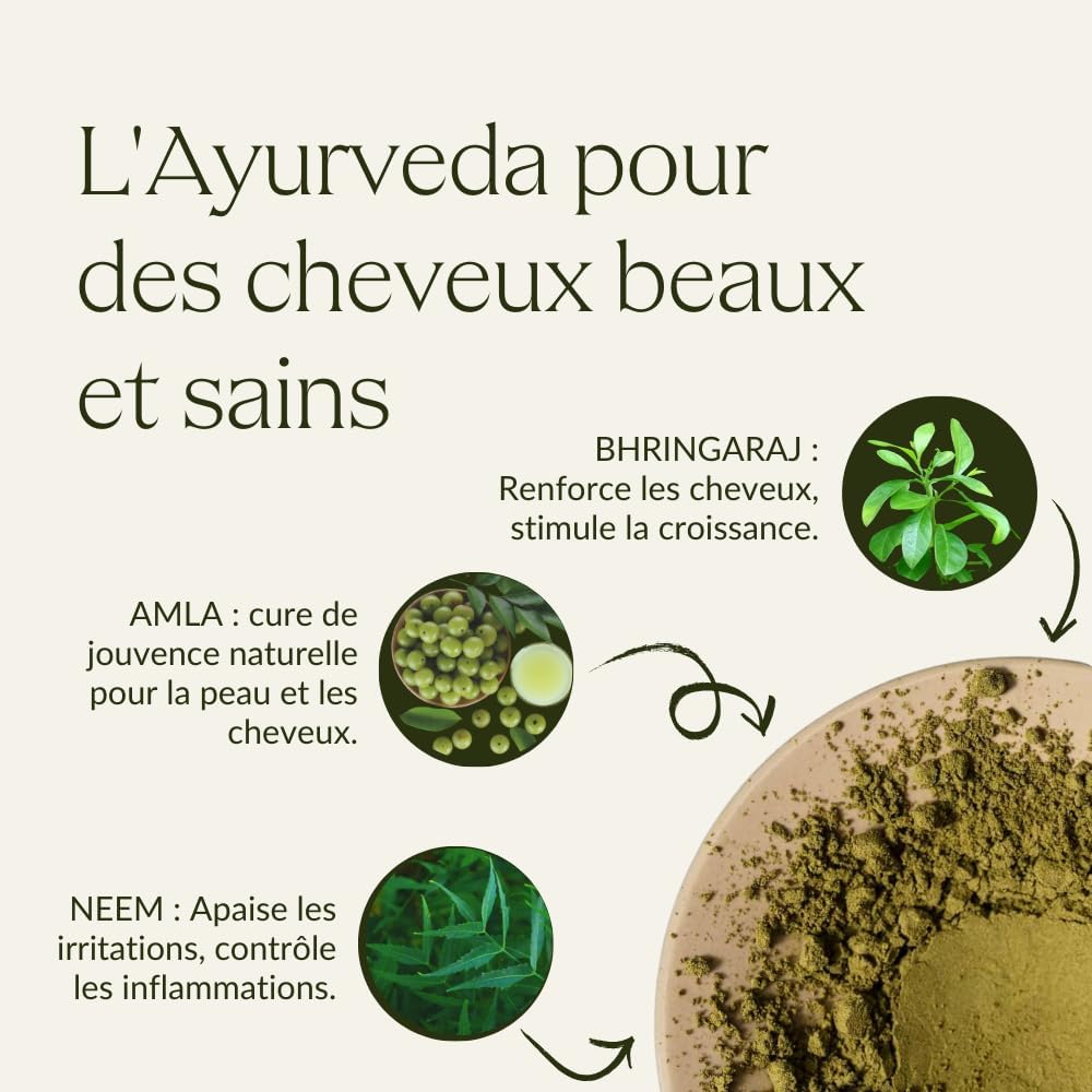 khadi - Coloration végétale Châtain moyen - 100 g - reflets chauds, 100% végétale