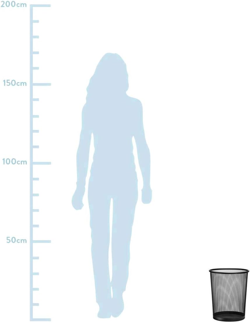 D.RECT - métal maille - 19L - corbeille ronde XXL, noire