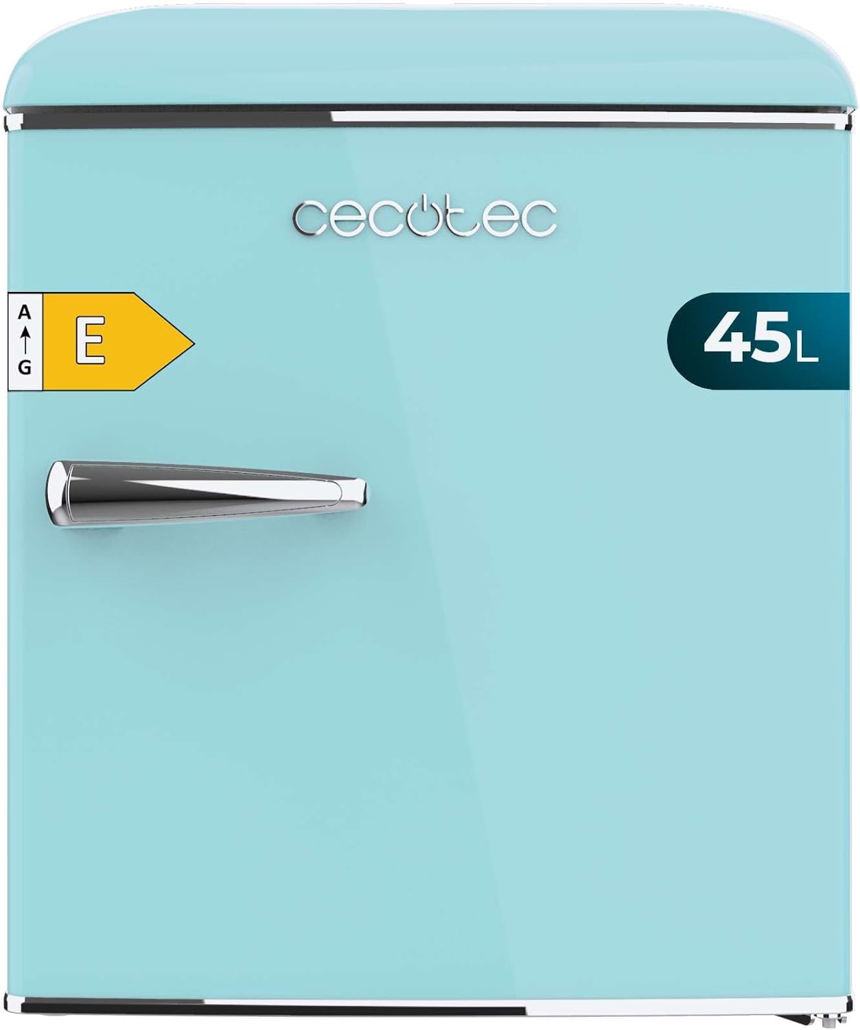 Cecotec - Bolero CoolMarket TT Origin 45 - 45L, 55x44,7cm - mini frigo rétro, classe E, bac à glaçons