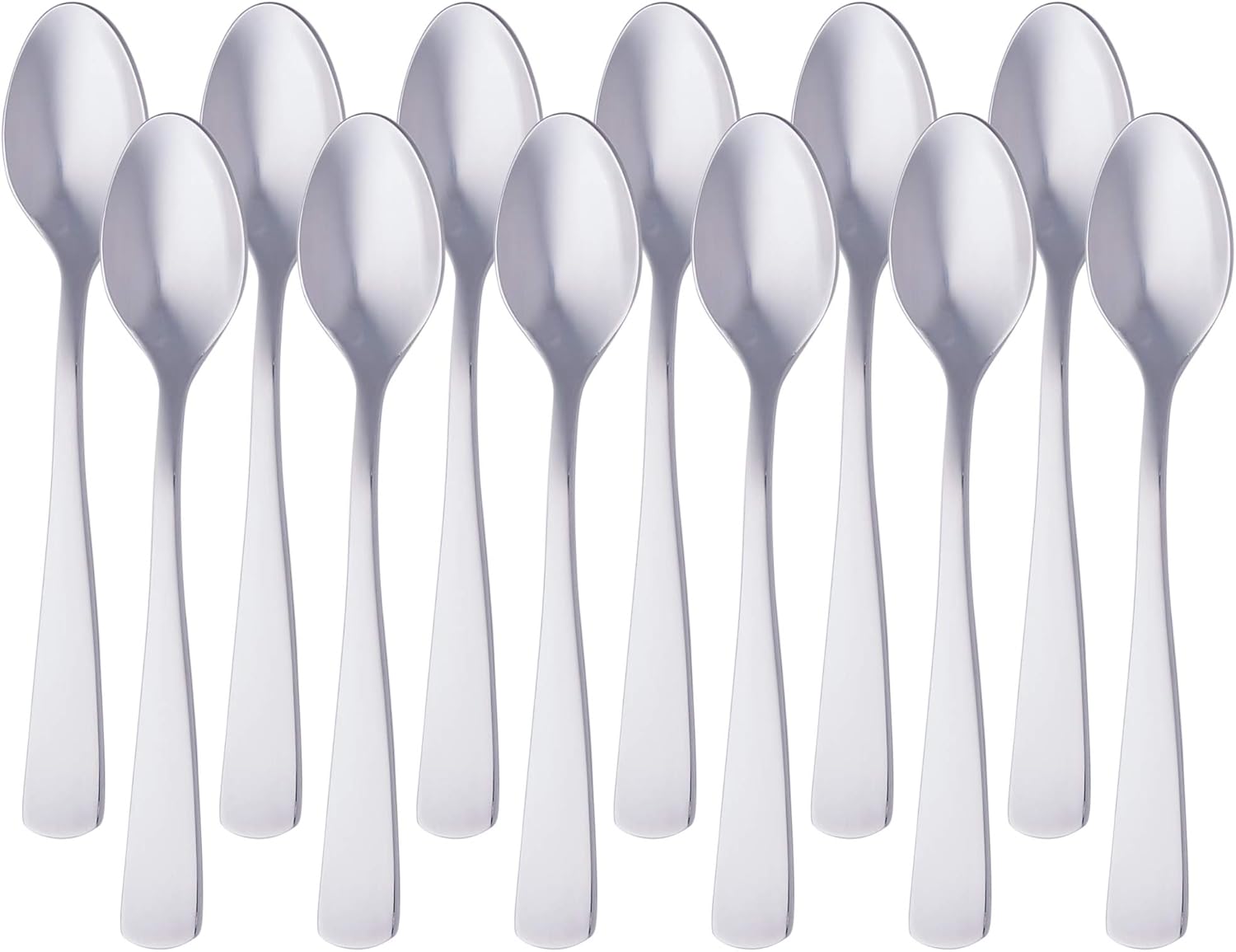 maxxi-dealz Basics - Cuillères à café carrées - 14,1 cm - Acier inox, lot 12