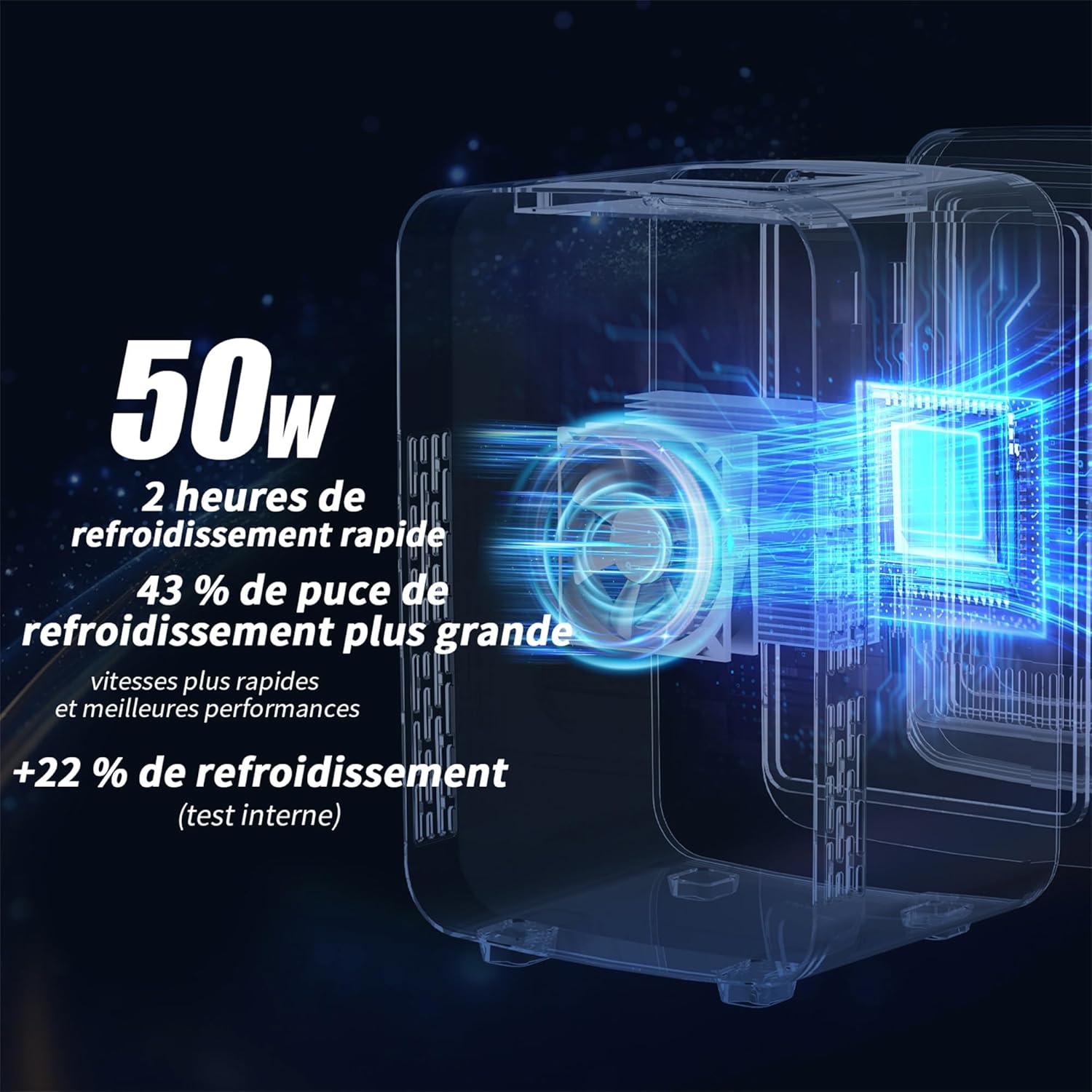 YASHE - Mini Frigo 4L - compact, 6 canettes, CA/CC, blanc