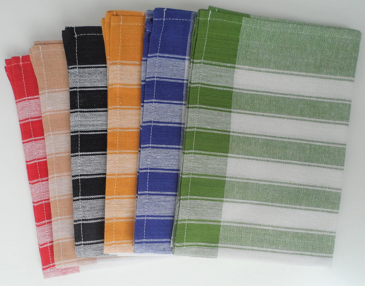 Home Linge Passion - lot de 12 torchons - coton - absorbants multicolores