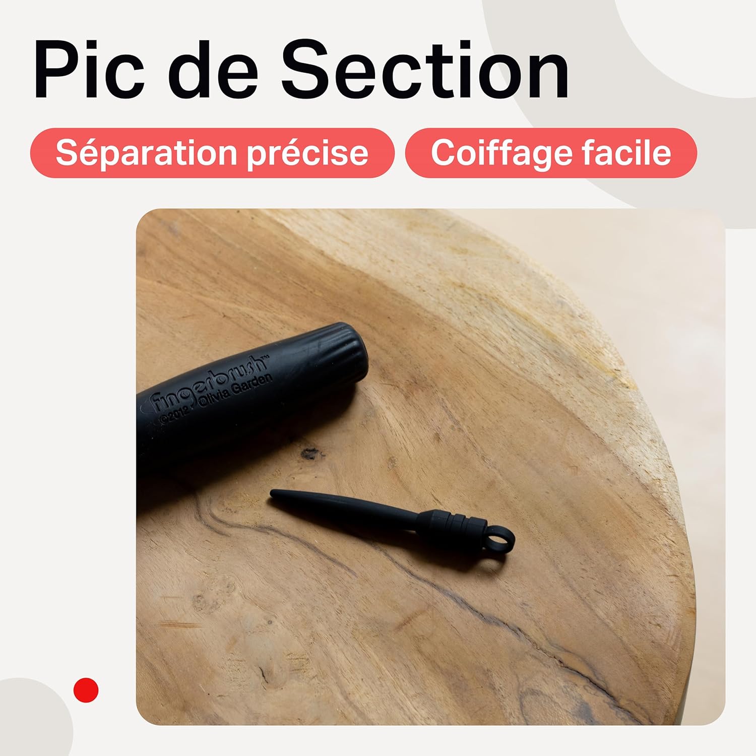 Olivia Garden - Fingerbrush Care Iconic - démêlage cheveux, poils sanglier et nylon, brillance et douceur