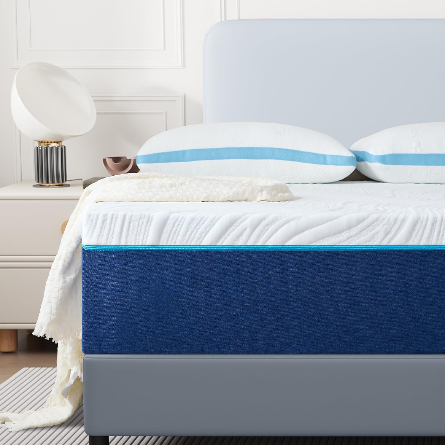 Matelas - 180x200 cm - mousse mémoire forme, réversible, 7 zones