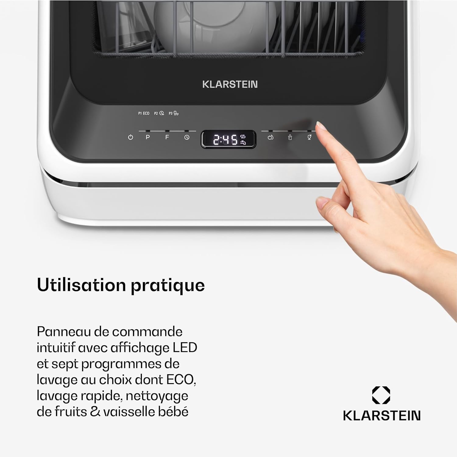 Klarstein - Amazonia Mini - compact, 7 programmes, réservoir 5L, silencieux, noir