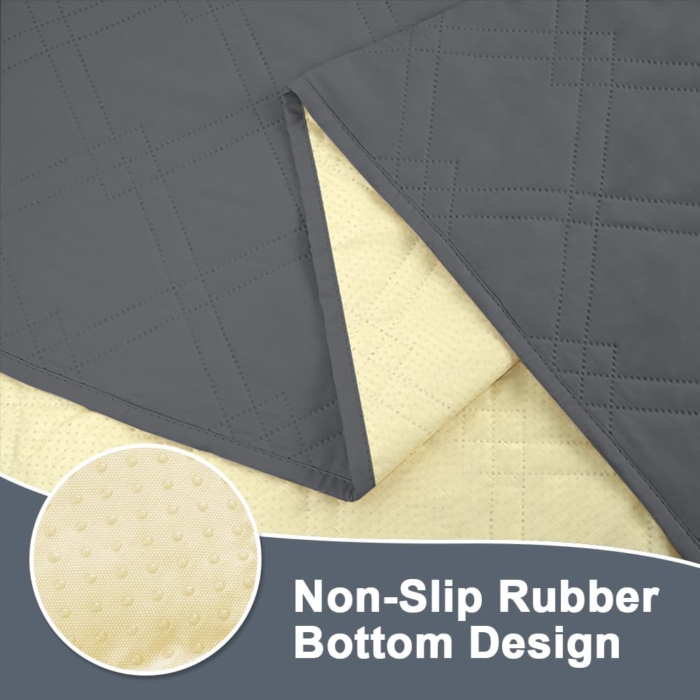 DUJUIKE - housse canapé imperméable antidérapante, gris, 76-180cm