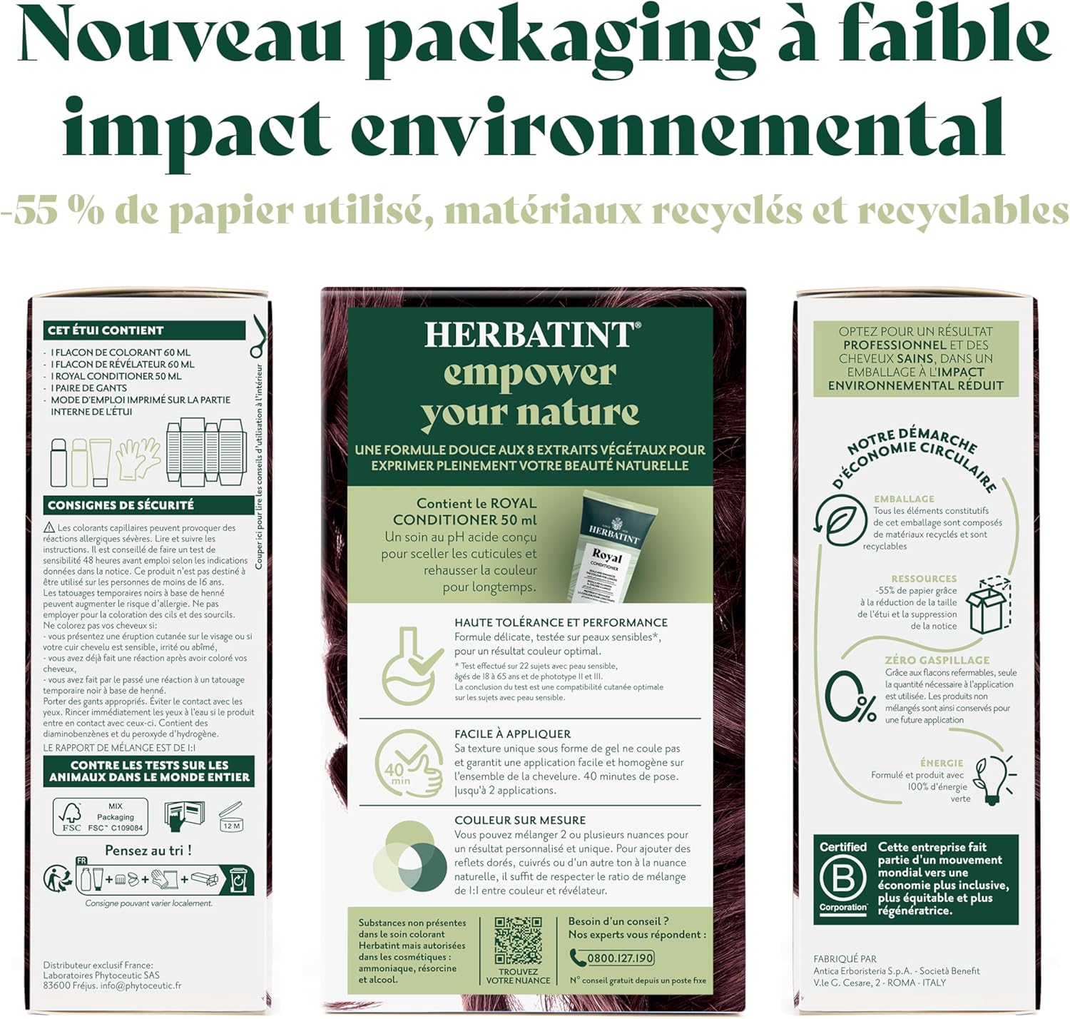 Herbatint - coloration permanente cheveux 170ml sans ammoniaque 5M