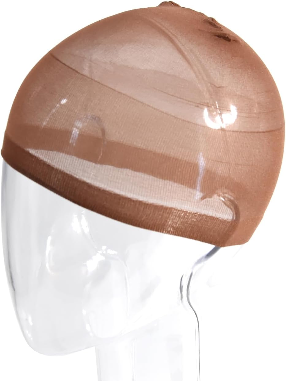 Bonnets de perruque - nylon respirant - lot de 6 - marron foncé