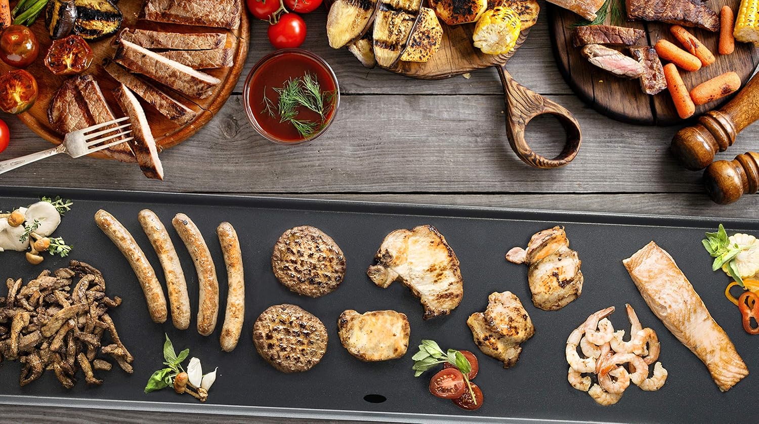 Bestron - Plancha XXL - surface extra longue - antiadhésif, 8 pers