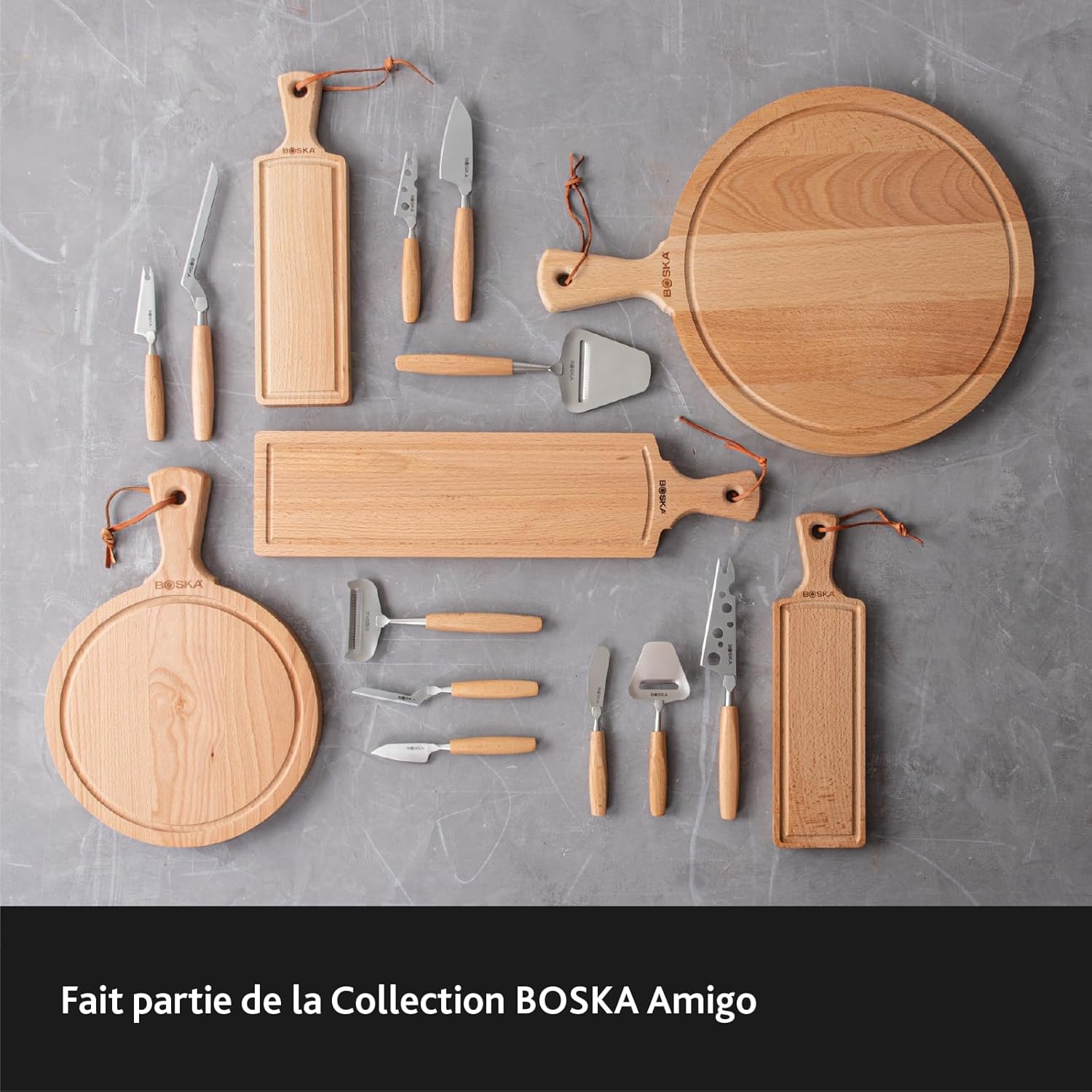 BOSKA - Amigo - tranchette fromage inox/bois ergonomique BSF