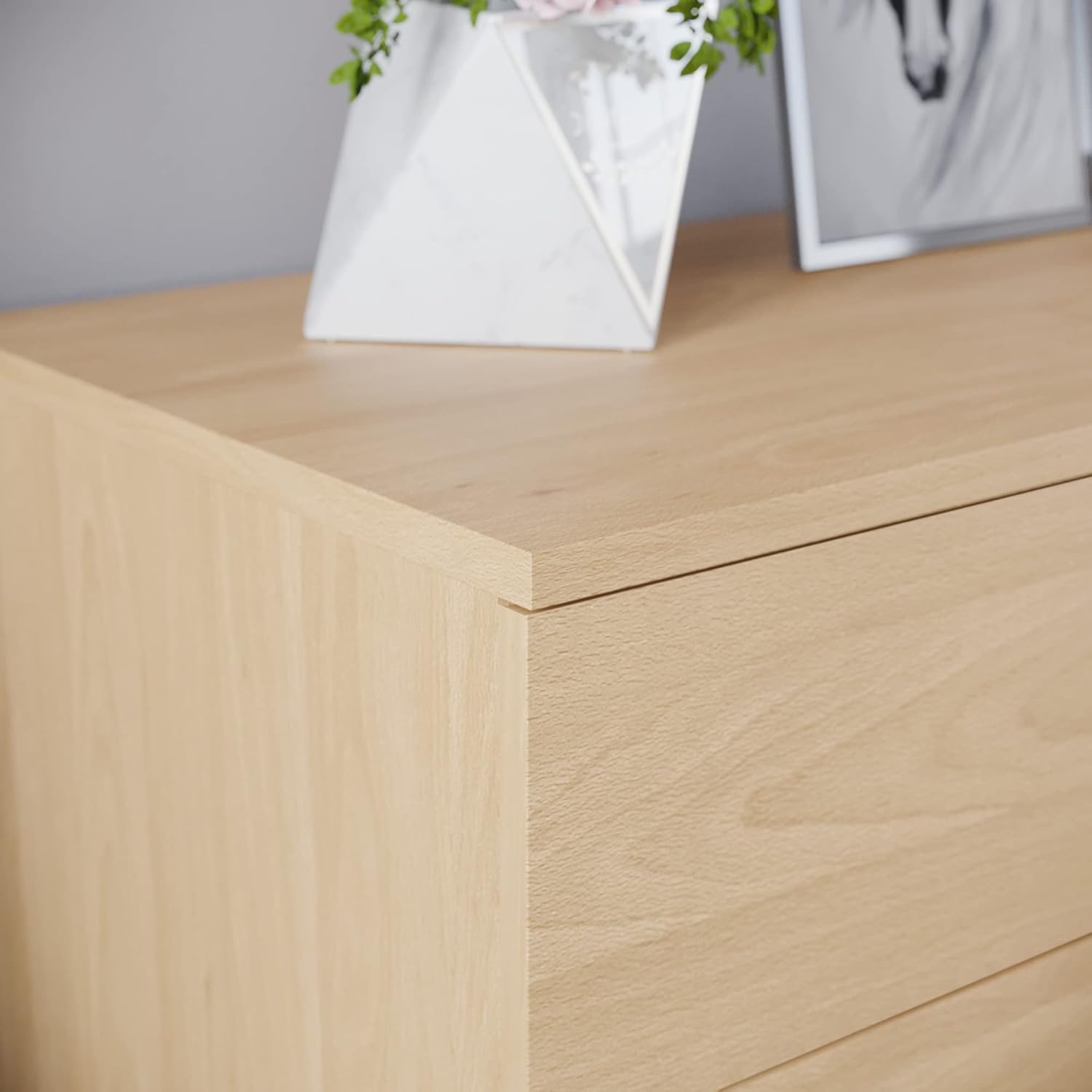 Vida Designs - Riano - Chariot 4 tiroirs, poignées métal, compact