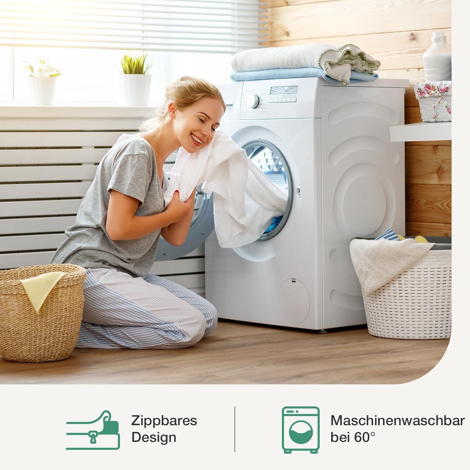 Novilla - surmatelas gel 5cm - 180x200 cm - mousse mémoire, housse lavable, antidérapant