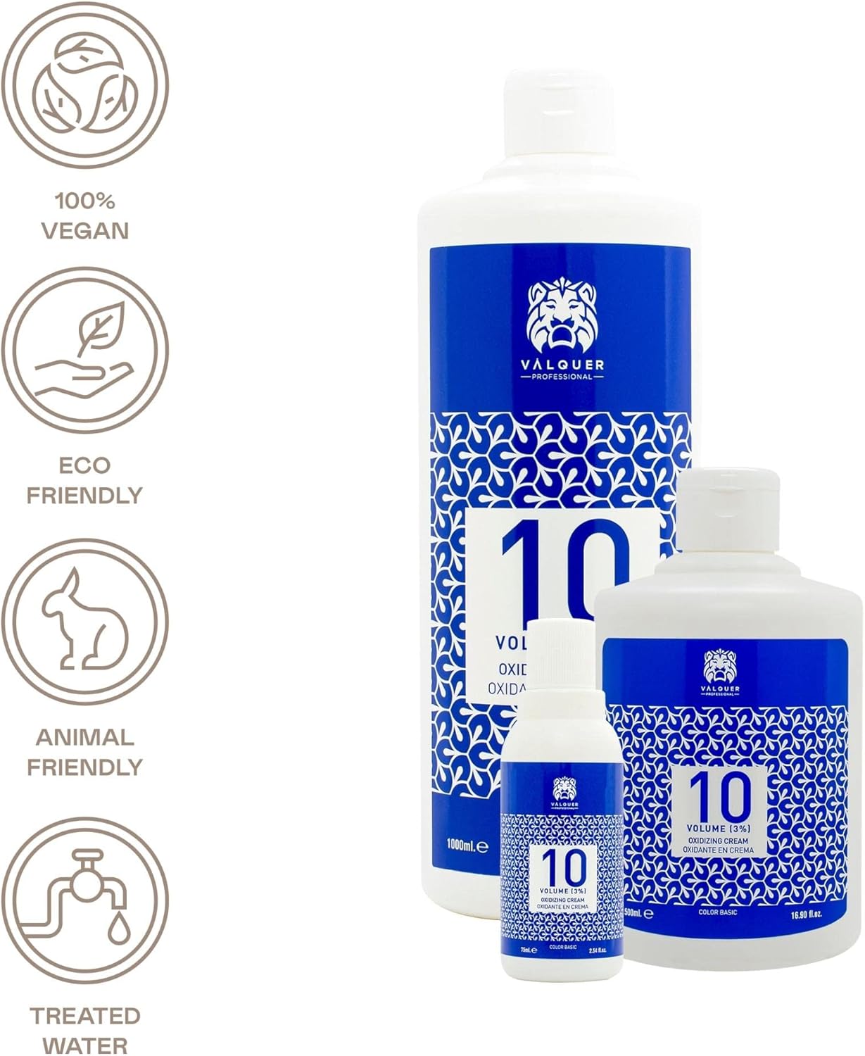 Valquer - eau oxygénée crème 500ml - 3% vegan coloration cheveux