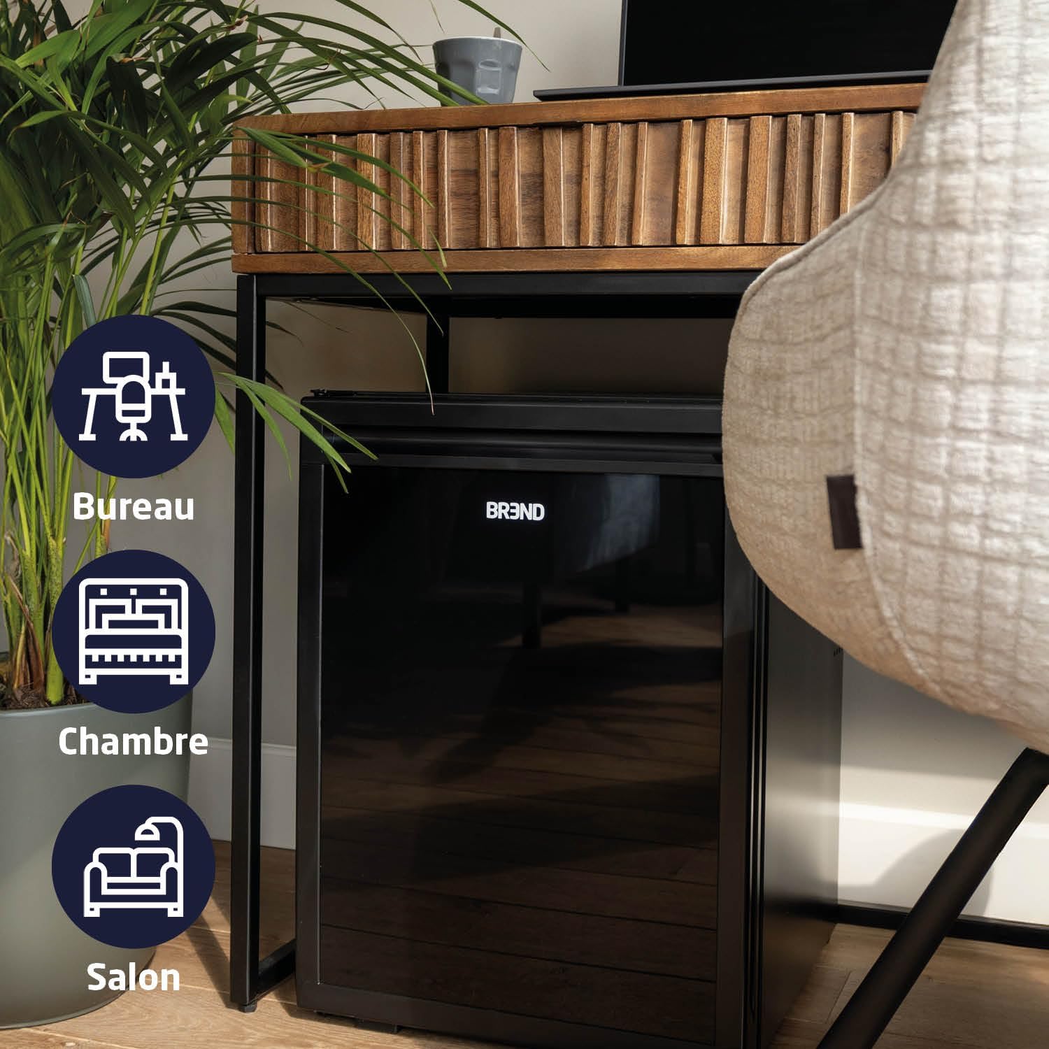 BREND - mini-réfrigérateur 40L, porte réversible, température réglable, BR-2227