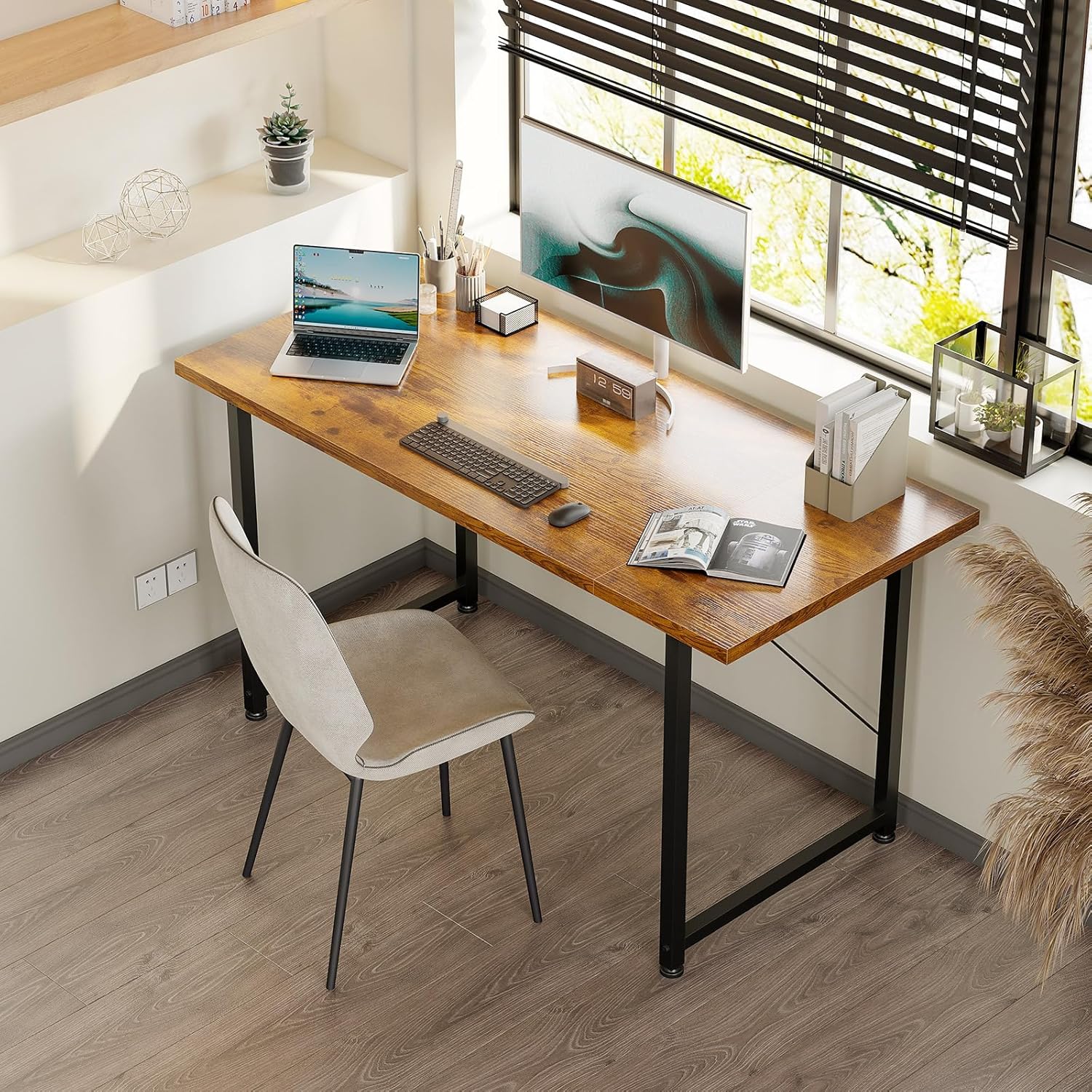 ODK - bureau informatique - 120x48cm - table d'étude marron