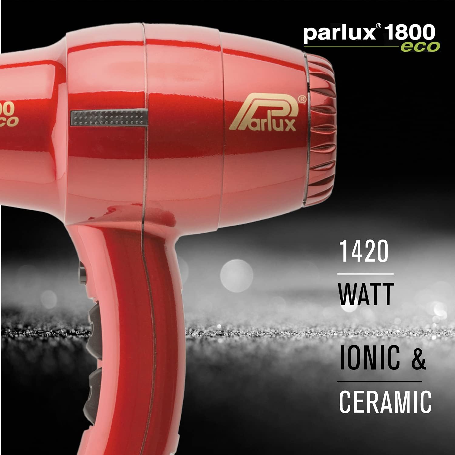 Parlux - Sèche-Cheveux 1800 - compact, 1800W, pro, rouge