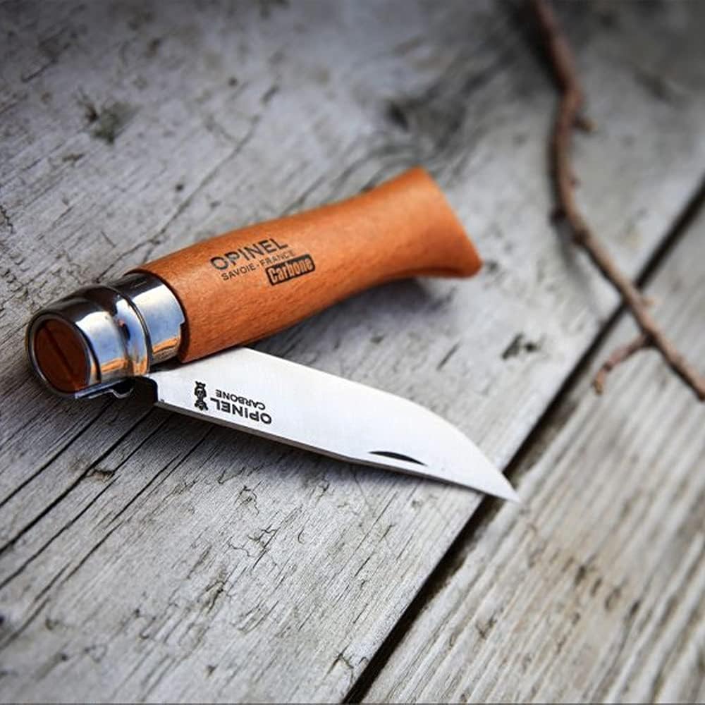 Opinel - couteau n°8 - lame 8,5 cm - acier carbone, manche bois