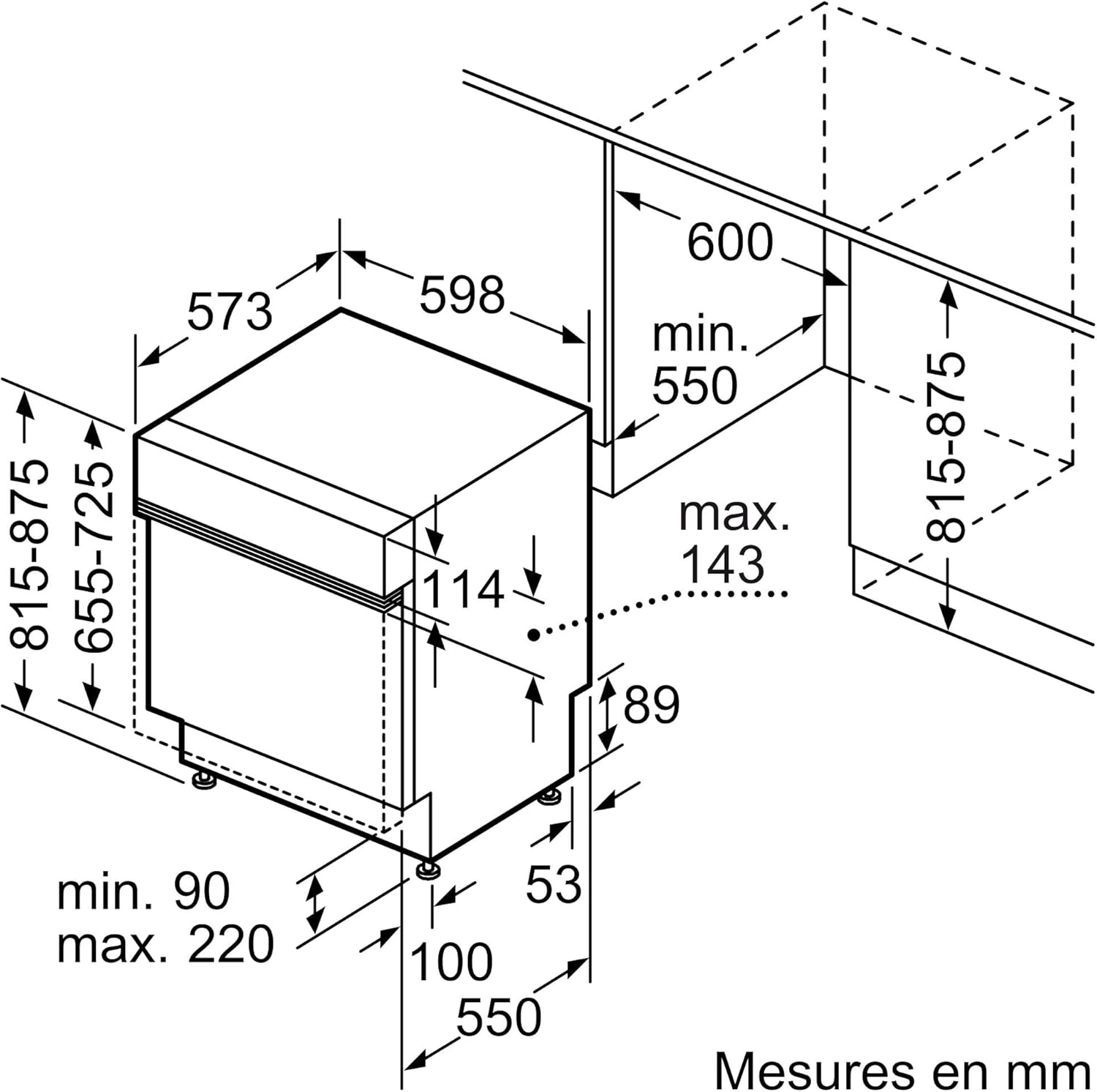 Bosch - Série 4 lave-vaisselle encastrable 60cm noir, connectivité Smart SMI4HCB07E