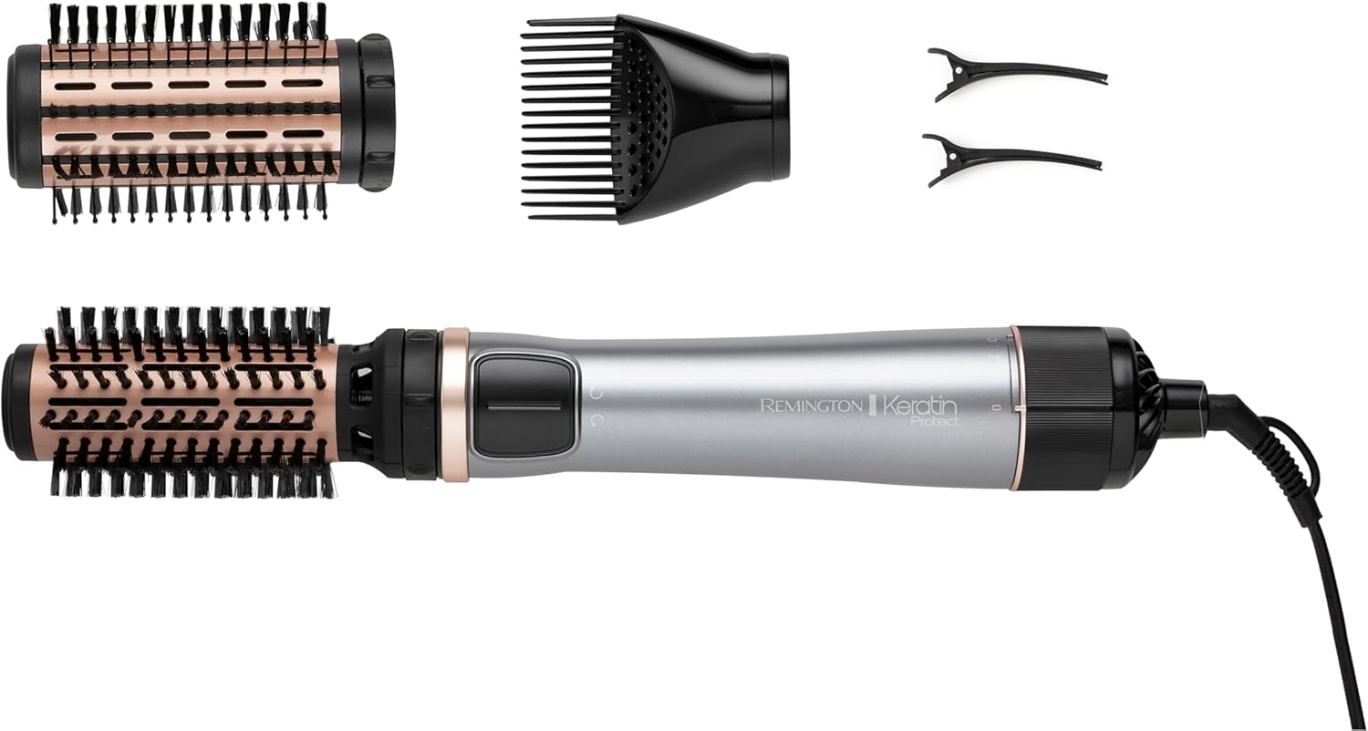 Remington - Brosse soufflante Keratin Protect - 1000W, céramique, 3 accessoires - AS8811