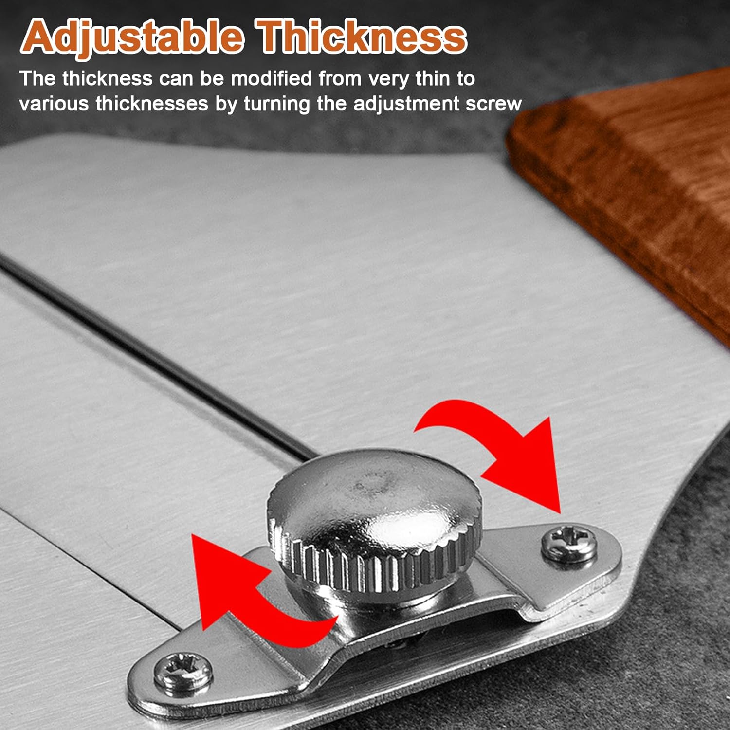 Coupe Truffe - trancheuse réglable inox/bois - multifonction