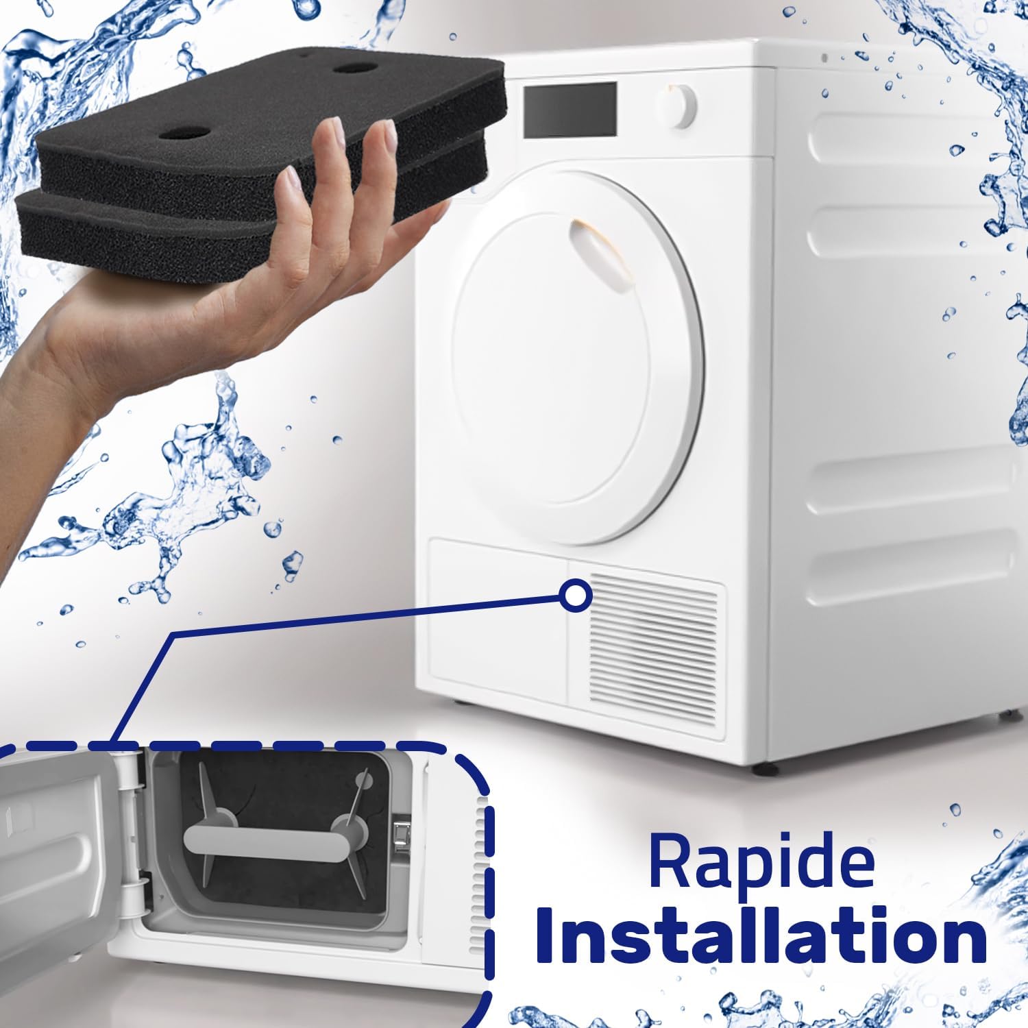 Miele - filtre sèche-linge - 208x155x30mm - mousse, 10 ans garantie - 9164761