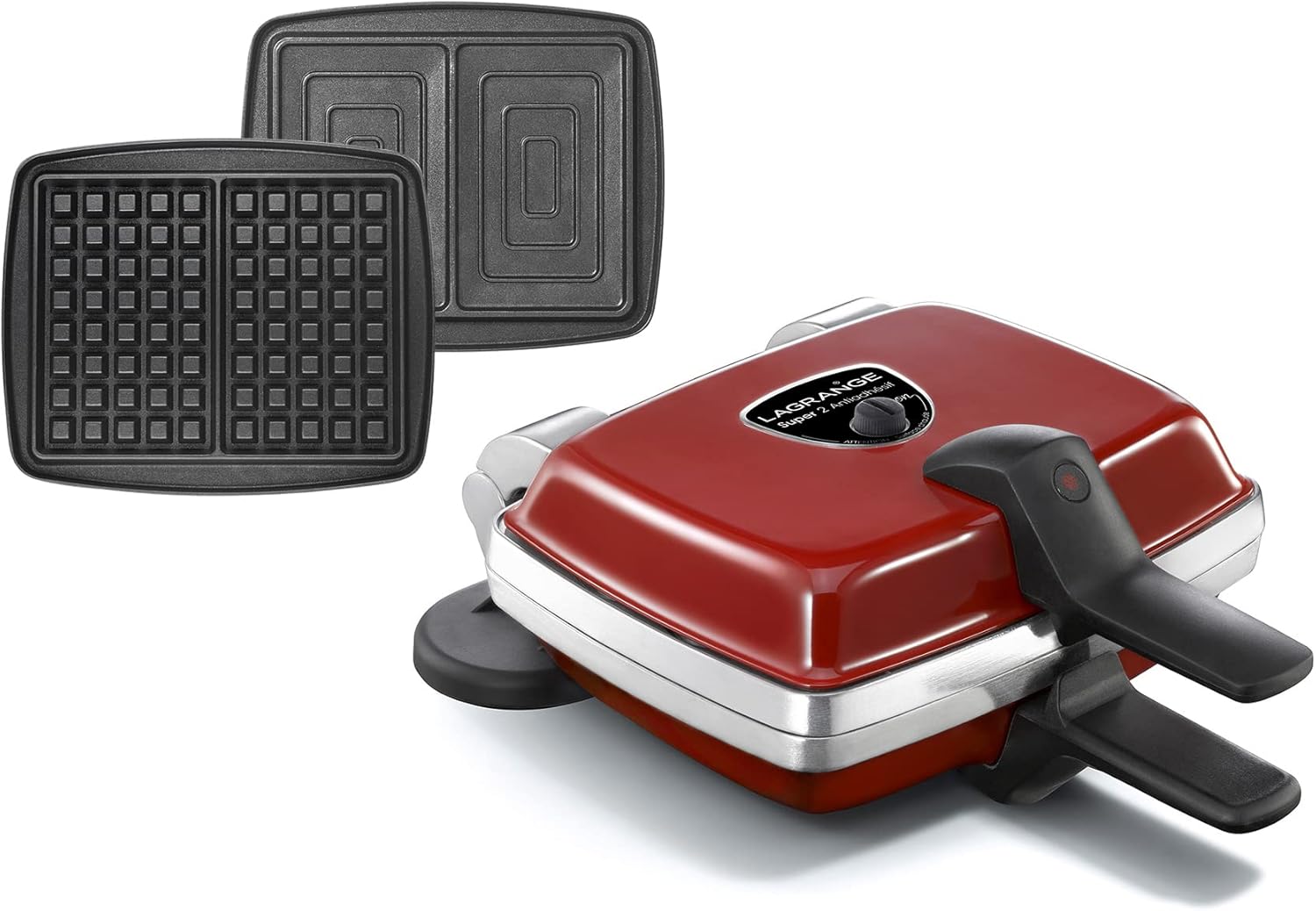 LAGRANGE - Super2 - gaufrier réversible 1000W, plaques amovibles, 039452