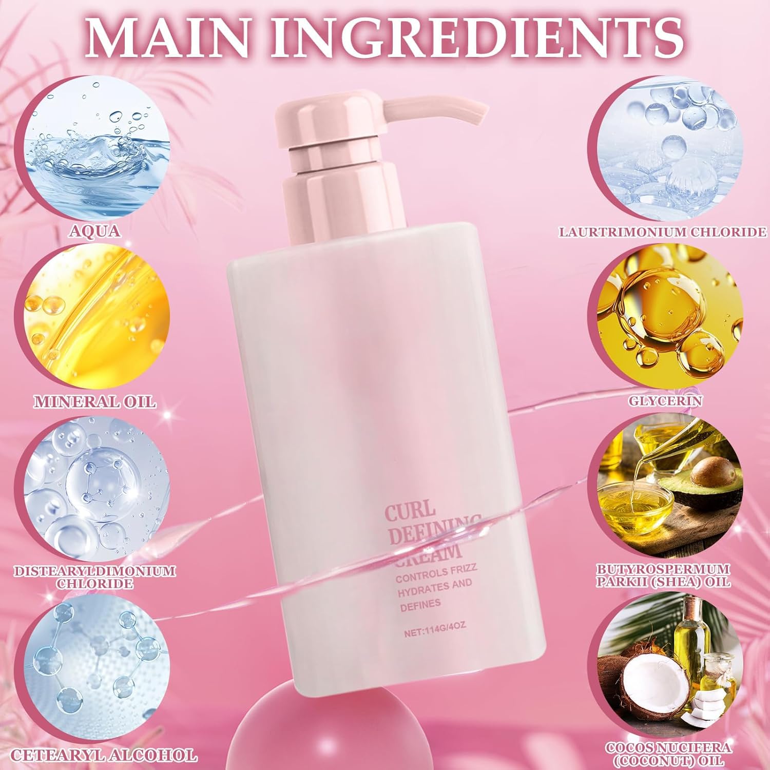 Crème cheveux bouclés - hydratante coco & karité bio - soin coiffant volume cheveux secs