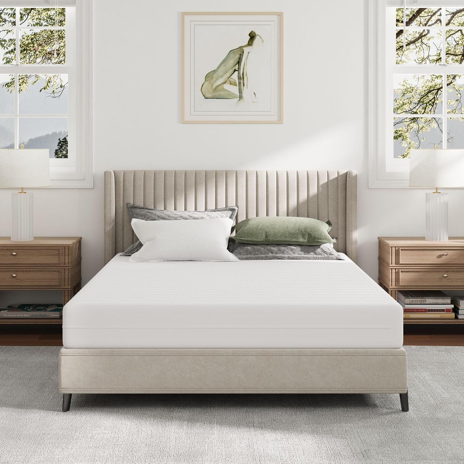 Novilla - Matelas mousse 7 zones - 160x200 cm - Housse amovible - 16 cm