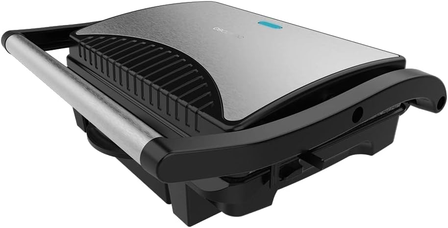 Cecotec - Rock'nGrill Rapid - 1500 W - Plaques ajustables, revêtement pierre, bac récupérateur