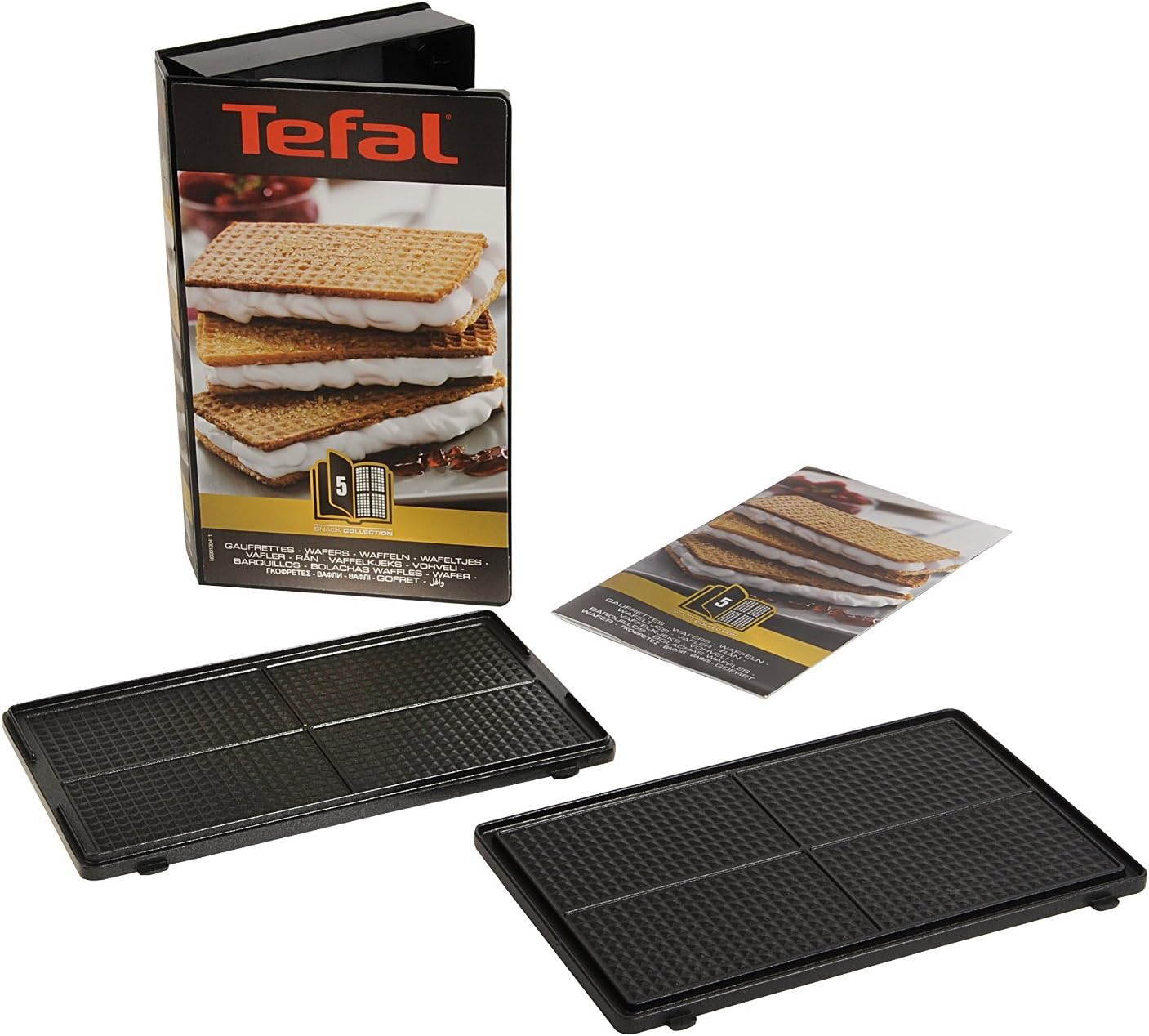 Tefal - Snack Collection - 2 plaques gaufrettes, 1 livre recettes XA800512