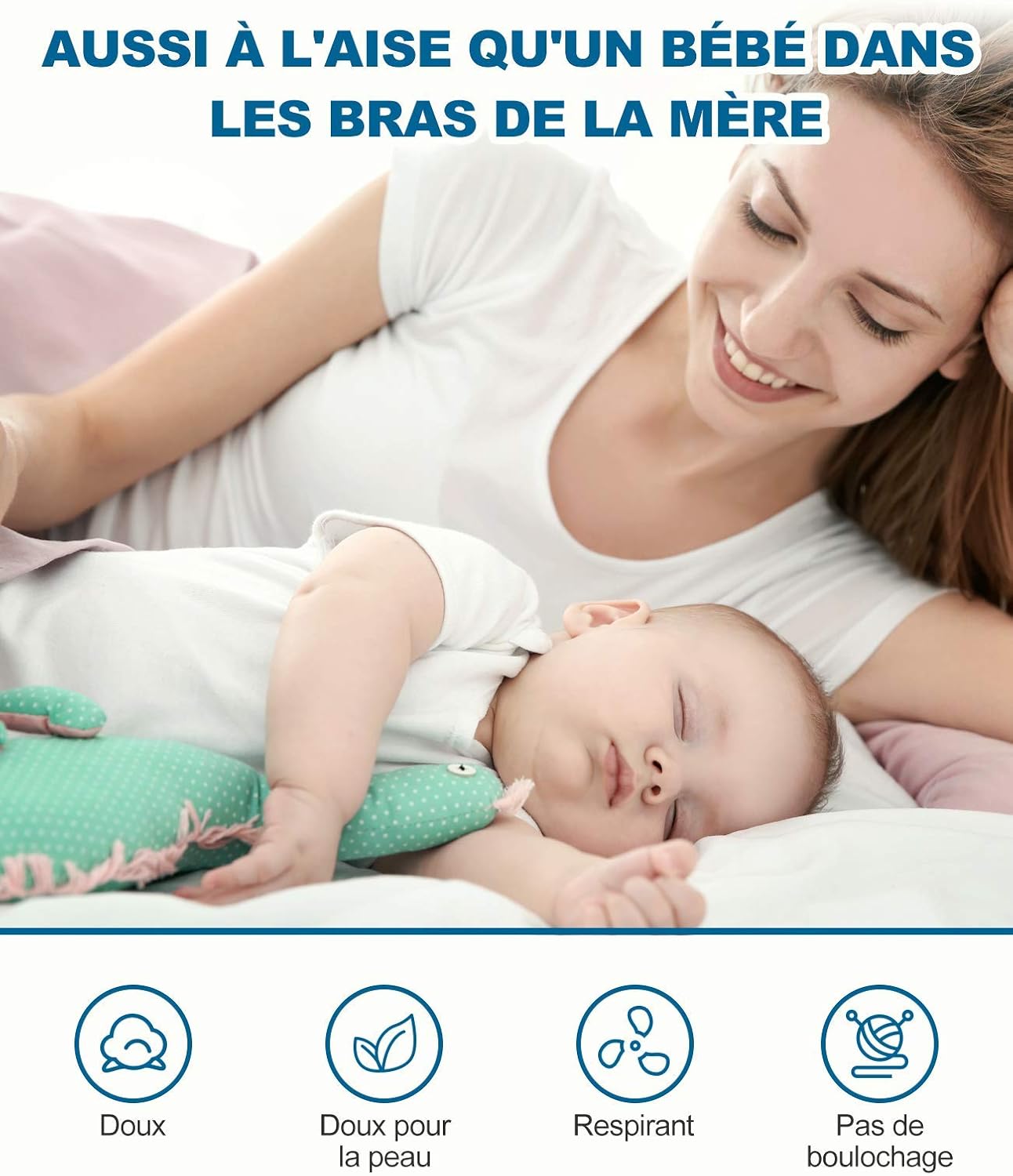 BedStory - surmatelas gel mémoire de forme - 90x190 cm - 7.6cm épaisseur, ergonomique