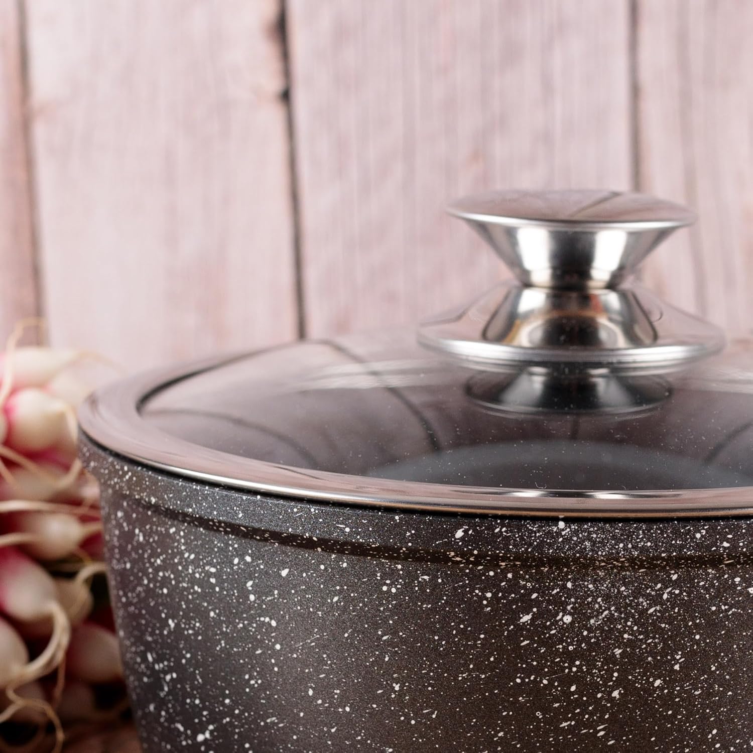 Kamberg - faitout en fonte d'aluminium 40 cm, revêtement pierre, tous feux, 0008036