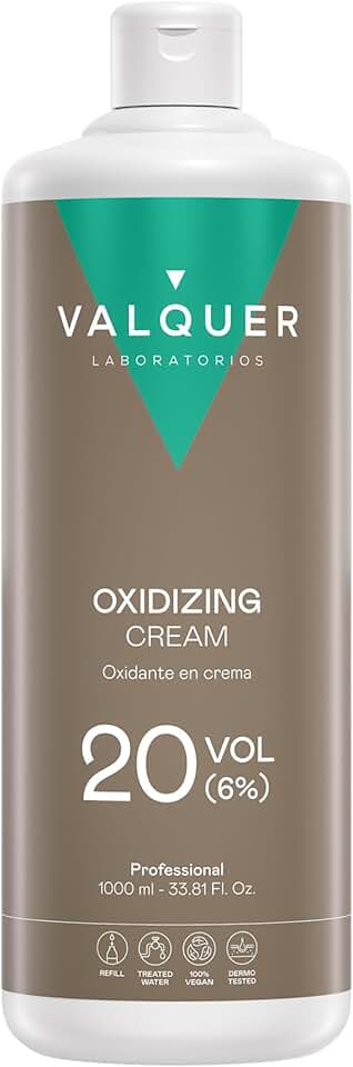 VALQUER - Eau Oxygénée 20 Volumes - 1L - crème oxydante 6%, vegan