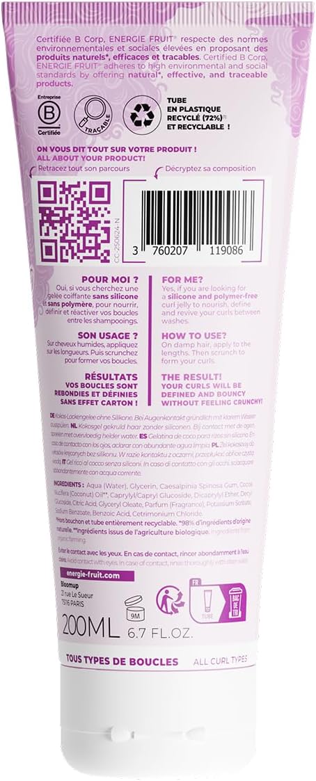 Energie Fruit - Coco Curl gelée boucles 200ml - anti-frisottis, coco bio