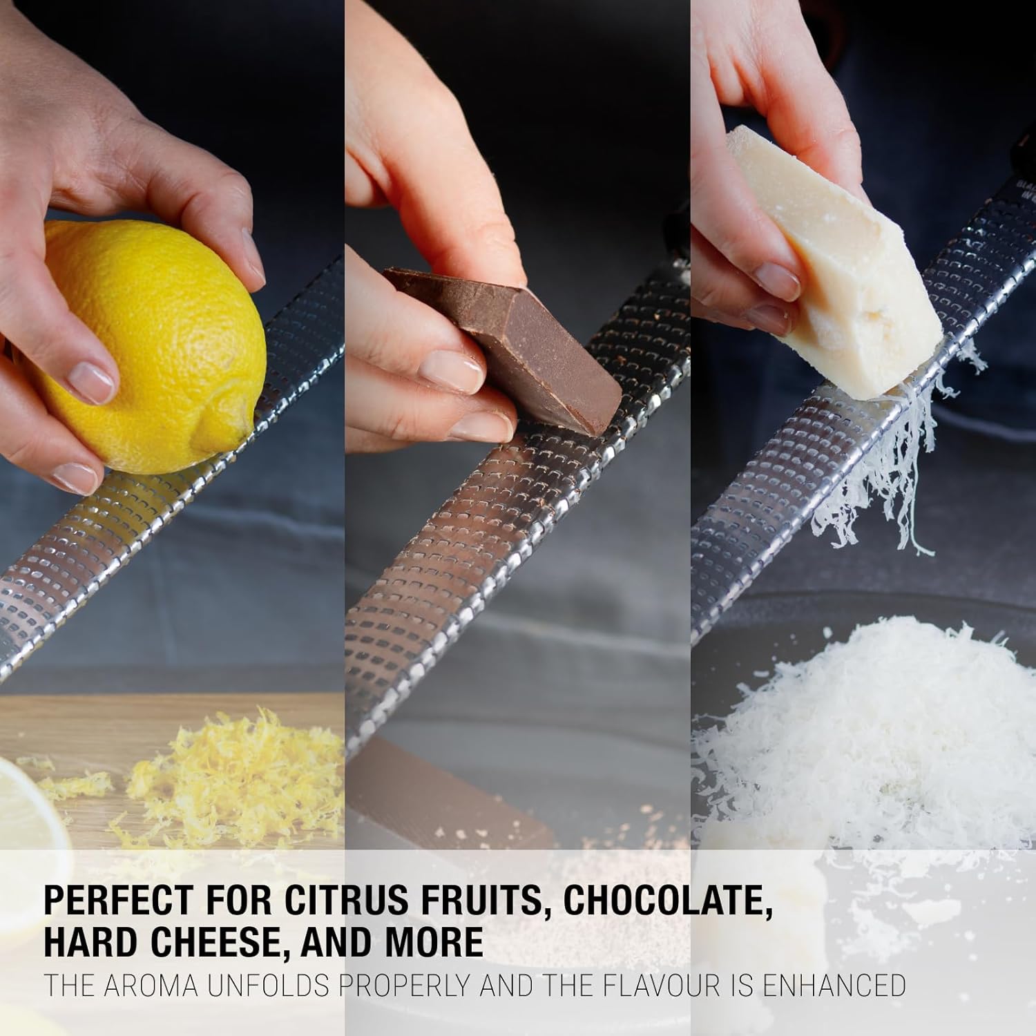 Microplane - Zesteur Gris Orage - lame fine - pour agrumes et fromages