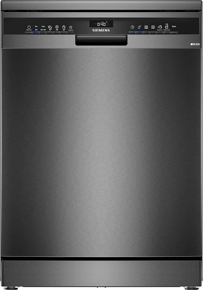 Siemens - SN23EC03ME iQ300 - lave-vaisselle 60cm - varioSpeed Plus, Black Steel