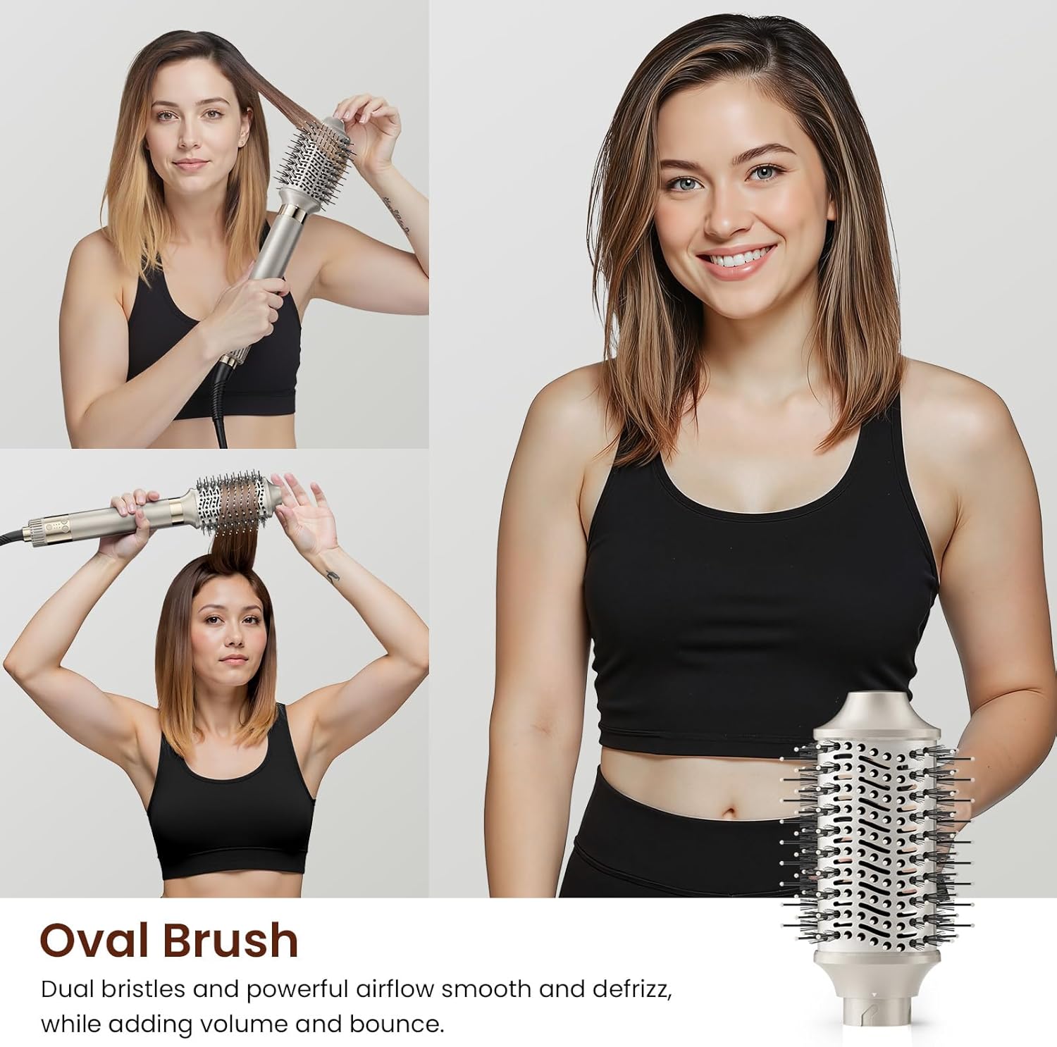 MESCOMB - Air Styler 5 en 1 - brosse chauffante, sèche-cheveux, style polyvalent, protection thermique