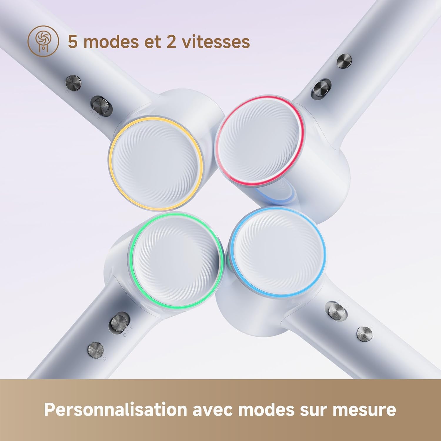 DREAME - Mini Flow - 270g - séchage rapide, moteur 100 000RPM, ions, 5 modes