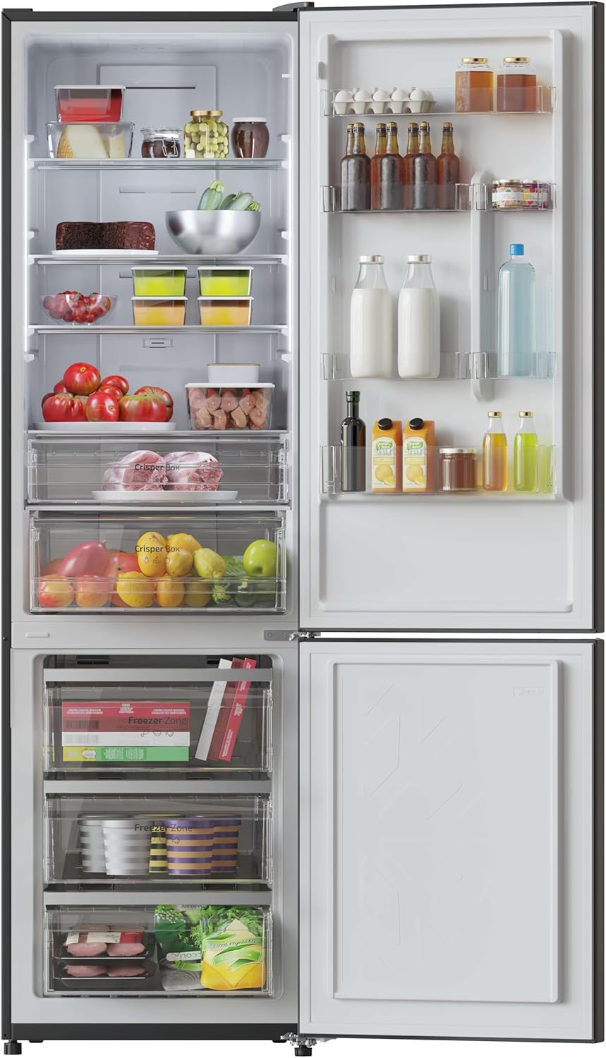 Cecotec - Bolero CoolMarket Combi 356 - 356L inox - No-Frost, Multi Airflow, congélation rapide