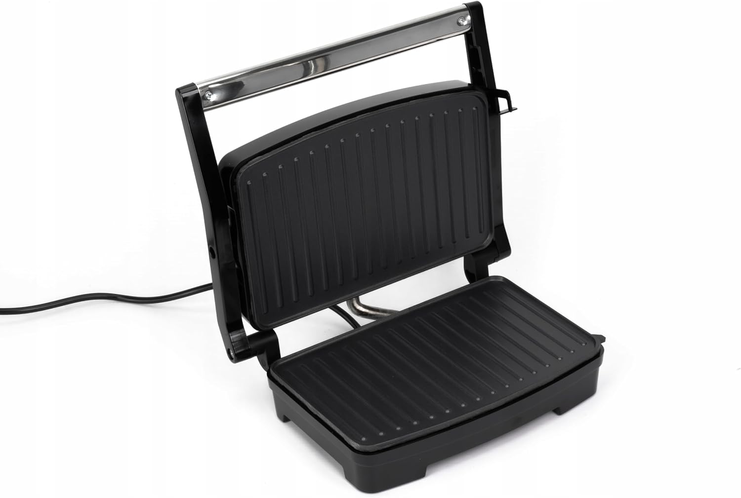 Grill Panini électrique inox 28x22,5x8,8cm 1000W antiadhésif