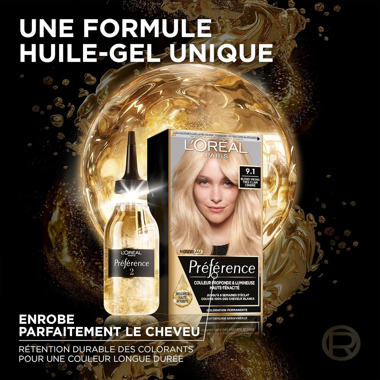 L'Oréal Paris - Préférence Oslo 9.1 - blondeur cendrée - couvrance 100% cheveux blancs